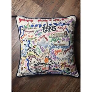 CATSTUDIO Hand - Embroidered FRANCE PARIS Cotton Pillow Cover & Insert 2005